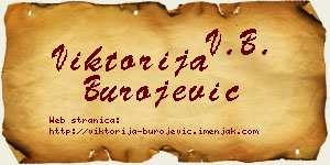 Viktorija Burojević vizit kartica
